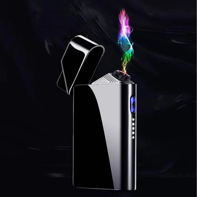 Новая двухдуговая Зажигалка плазменная электронная USB для курения сигар