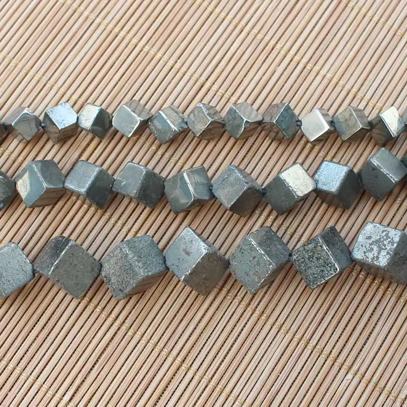 

Natural Pyrite square 6-10mm Loose Beads 15inch per strand,For DIY Jewelry Making !We provide mixed wholesale for all items!