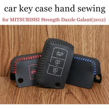

Only Red fit for MITSUBISHI Strength Dazzle Galant(2012) car key case cover sewing Hand DIY Genuine leather best quality