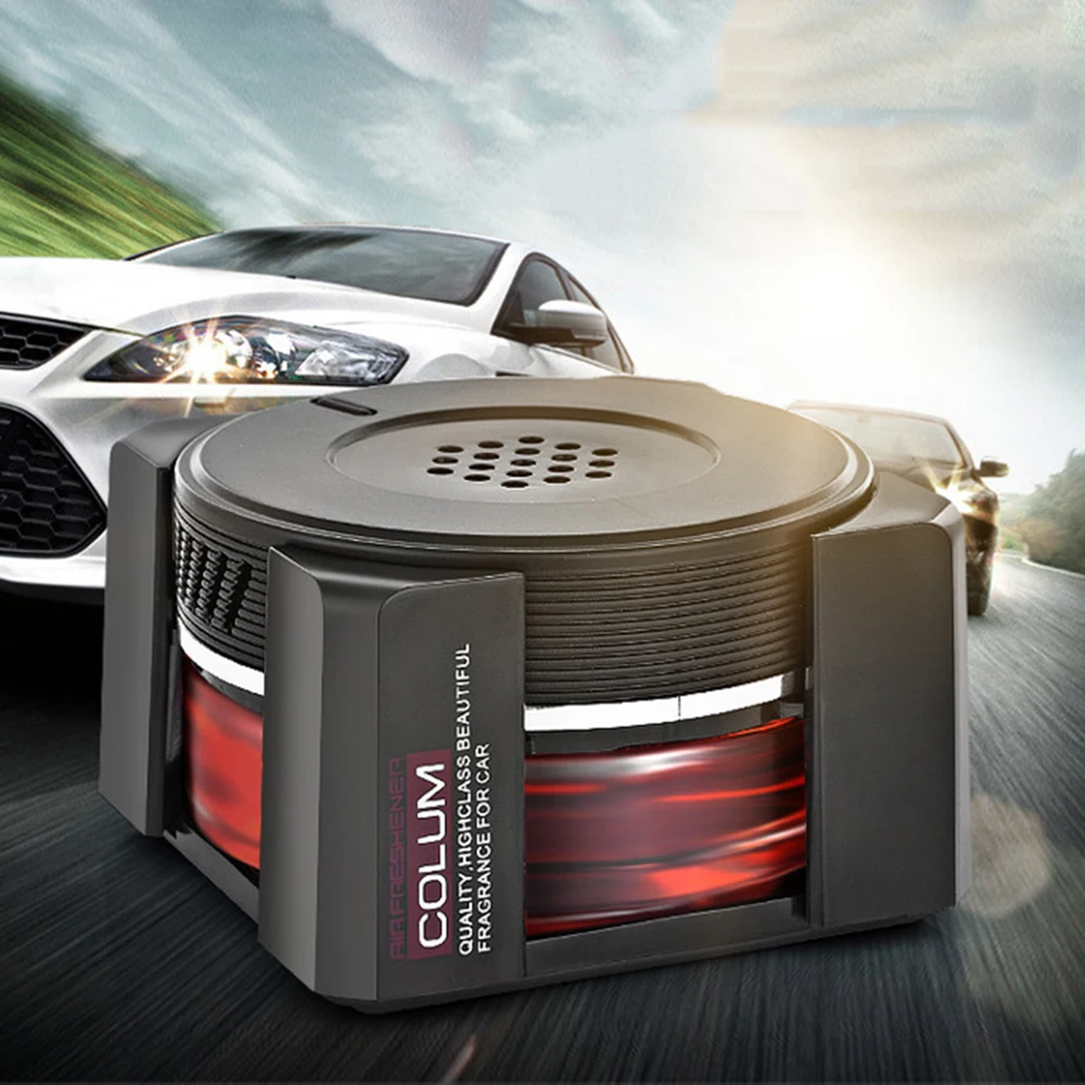 Car Ornament Air Freshener Auto Dashboard Glass Decoration Perfume Diffuser With Natural Plant