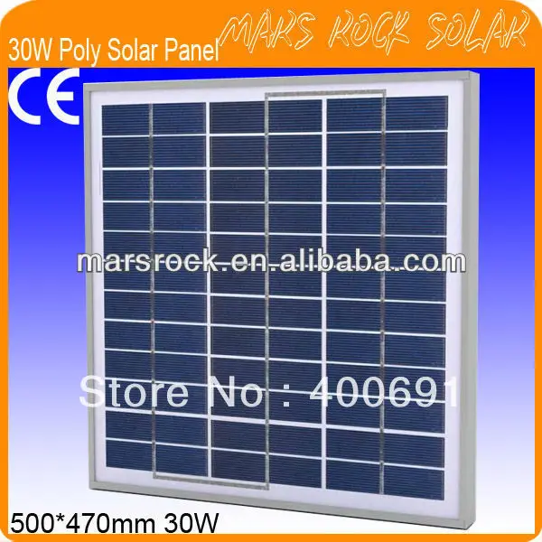 

30W 18V Polycrystalline Solar Panel Module with Nice Appearance, IP65 Waterproof Rate, Long Lifecycle, Fend Against Snowstorm