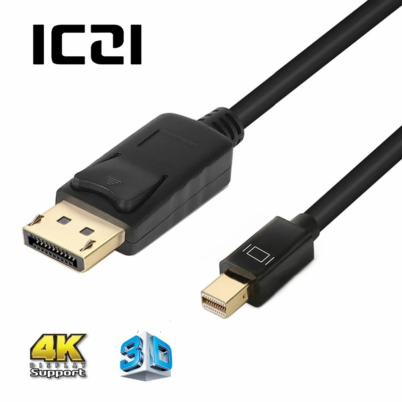 ICZI 4 K 60Hz الصاعقة البسيطة موانئ دبي إلى موانئ دبي DisplayPort كابل الذهب مطلي كابل لجهاز ماكبوك برو الهواء العارض كاميرا التلفزيون 1 m 1.8 m 3 m