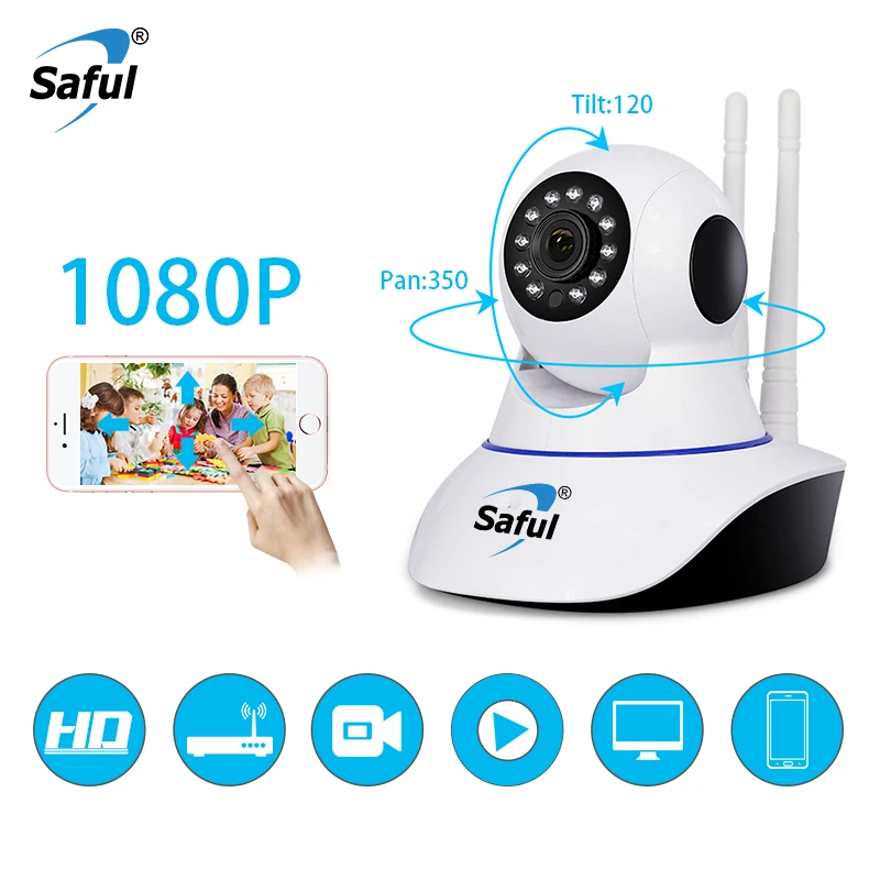 Беспроводная ip камера Saful Wi Fi 720P/960P/1080P Радионяня для домашней безопасности ночная