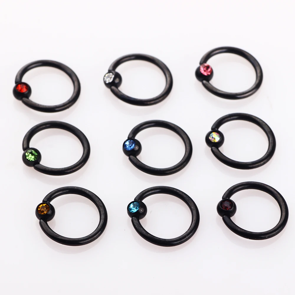 JUNLOWPY Fancy Body Piercing Jewelry Stainless Steel 16G Nose Stud Sexy Tragus Lip Women Men Nose Hoop Ring 200pcs Mix 10 Colors