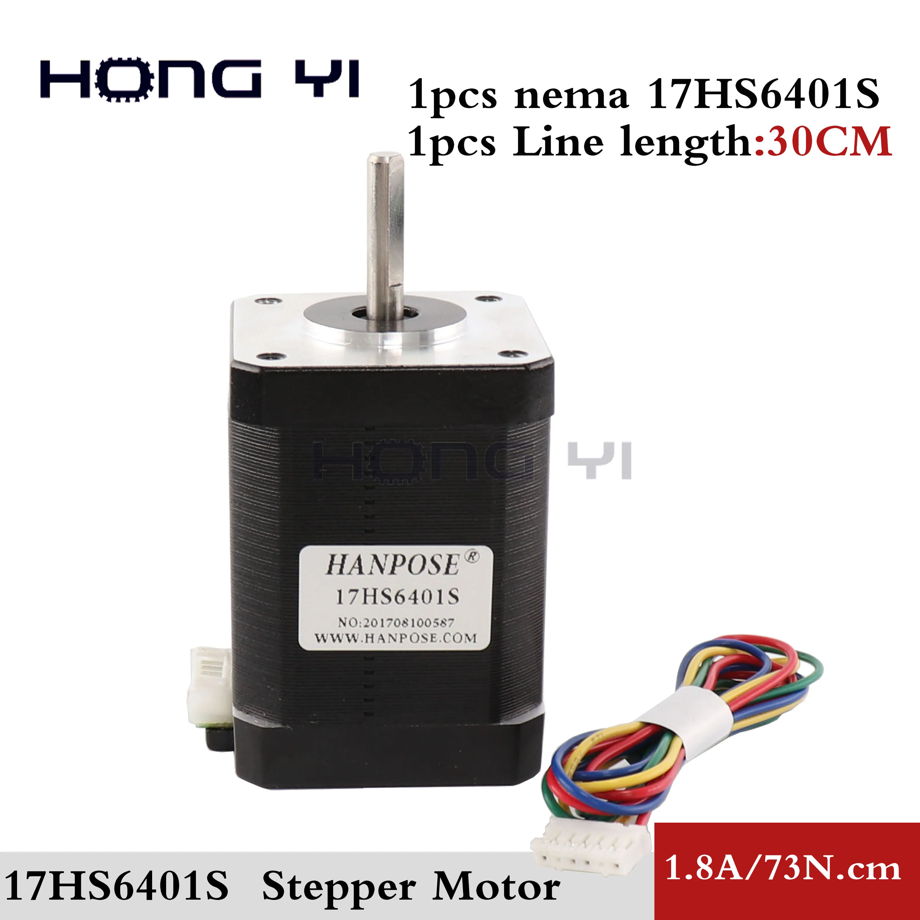 Бесплатная доставка 17HS6401S nema17 шаговый двигатель гибридный 1.8A 0.73NM 60 мм 2 фазный 4