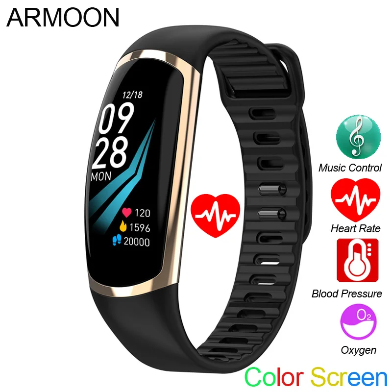 Smart Bracelet R16 Android IOS Heart Rate Band Sleep Monitor Blood Pressure Fitness Tracker Waterproof Color Screen Sport Band