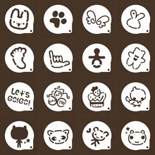 Каваи мультфильм кофе латте трафареты бариста печенья печенье кекс искусство Муд торт Декор формы для выпечки patisserie reposteria