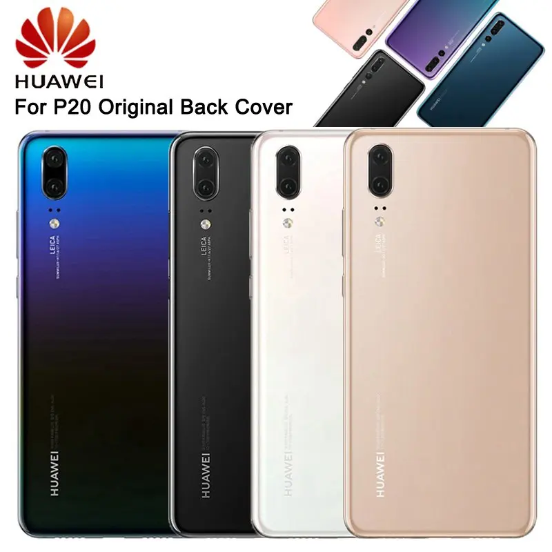 

Original HUAWEI Back Battery Glass Cover Door Housing For Huawei Honor P20 EML-AL00 5.8" Back Rear Glass Case