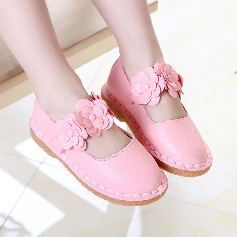 2018 New Girls Leather Shoes Toddler Kids Shoes Children Casual Shoes