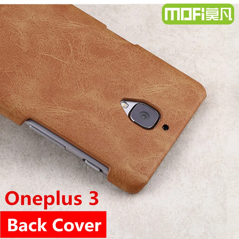 Oneplus 3 Caso MOFi original duro caso oneplus 3 cubierta de cuero caso de silicona suave tpu fundas A3000 uno más 3 Caso 3 t capas