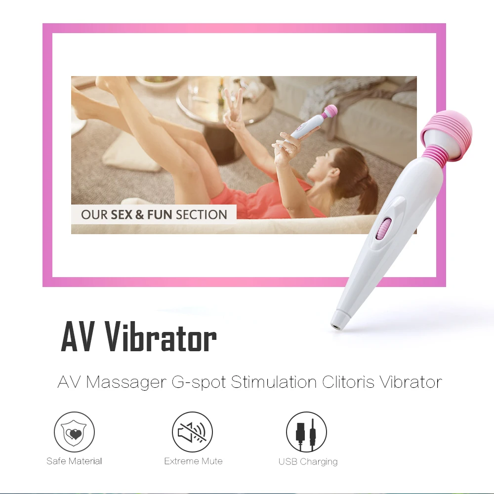 _01Umania Women Mini AV Magic Wand Orgasm Clitoral Stimulator Portable Massager Vibrator Sex Toy, Adlut Sexo