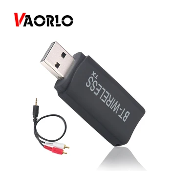 

VAORLO USB Audio Bluetooth 4.2 Transmitter TV 2 In 1 3.5mm Music Wireless Transmitters USB Dongle Stereo Adapter for Tablet PC