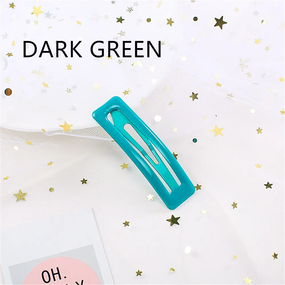 1 PC BB Clip Candy Color Square Hair Clips Alloy Girl Hairpin Summer Cartoon Hair Accessories Fashion Printing Hairclips