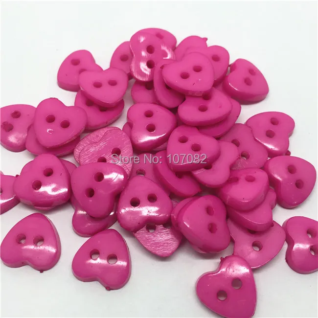 200pcs 12x13mm Red Glitter Heart Buttons Resin Sparkle Button Embellishments Scrapbooking Cardmaking