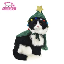 Хеллоуин Рождество дерево эльф собака костюм наряды плащ для домашних животных шапка зимняя флисовая кошка куртка для собак пальто для маленькой собаки шарф для собак Кепка e