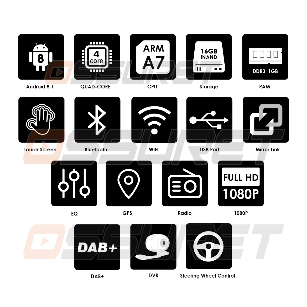 Perfect Hizpo 2din  Android 8.1 Universal GPS Radio Stereo Audio Car Multimedia Player For Nissan For KIA For Toyota For Honda TPMS 3