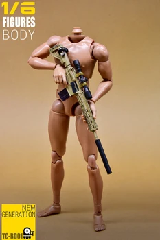 

BD01 Male Narrow Figure Body Model 1:6 Scale Man Body & 3 Pieces Head Connectors & Extra Hands Accessory for 12'' Action Figure
