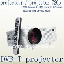 Cheapest !! 3000lumens portable LED home theater projector video game digital projector proyector beamer Free Shipping