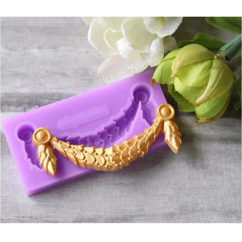 Cake MoldLace Pattern Border Decor Silicone Retro Roma Relief Decorative Chocolate Tool Flower Vine Baking