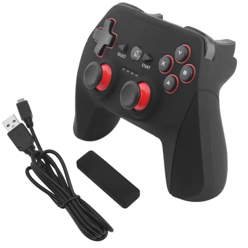 Все в одном PS3/PC/X-input/D-input 2,4g двойная Вибрирующая ручка беспроводной игровой контроллер текстура резиновая ручка