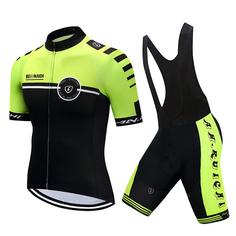 

Men Short Bicycle Cycling Sets Quick Dry Bright Green Color 3D Padding Cushion Bib Sport Jerseys Customized/Wholesale Service