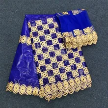 Новое поступление в африканском стиле Базен ткани с бисером шнур кружево ткань Гвинейская парча ткани для свадьбы 14L061406