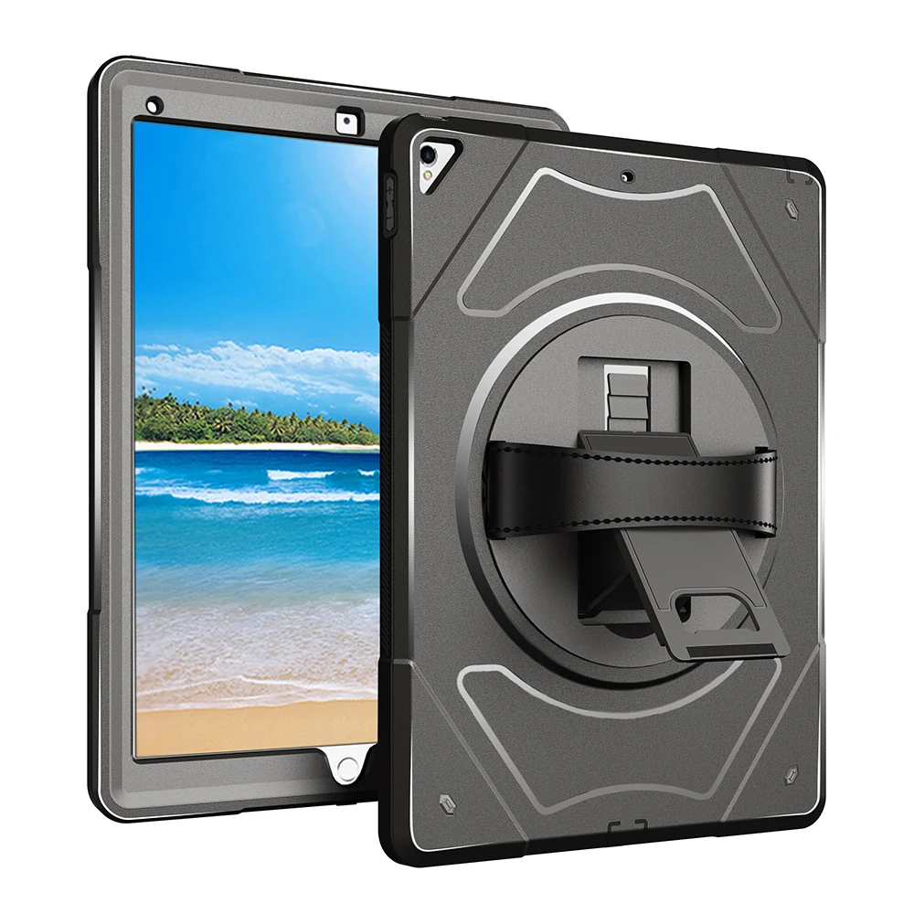 For Apple iPad Pro 12.9 Case with 360 Degree Rotating Hand Strap and Stand,Miesherk Shockproof Dustproof Protector for 12.9 inch For Apple iPad Pro 12.9 Case with 360 Degree Rotating Hand Strap and Stand,Miesherk Shockproof Dustproof Protector for 12.9 inch