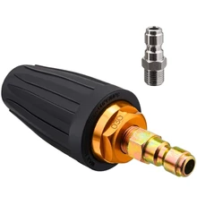 Мойка под давлением, вращающаяся распылительная турбонасадка, универсальная для горячей и холодной воды, 3000 фунтов/кв. дюйм, 3,0 отверстия, 3,0 ГПМ с 1/4 дюйма Qui