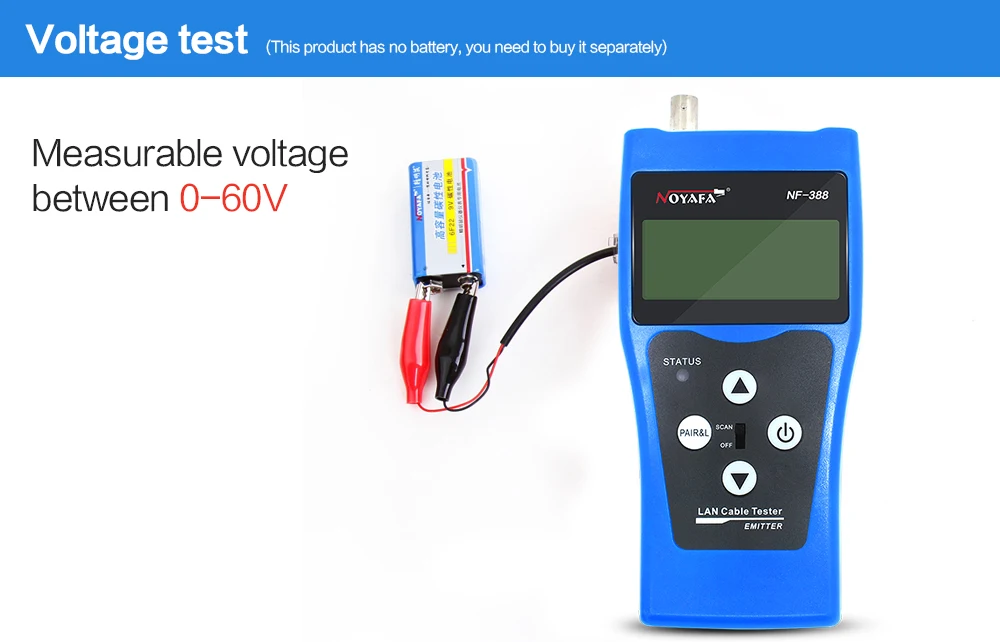 NOYAFA NF-388 удаленного поиска кабель локатор тестер провода Tracker Tracer ЖК RJ45 RJ11 BNC USB телефон тонер сети Набор инструментов синий