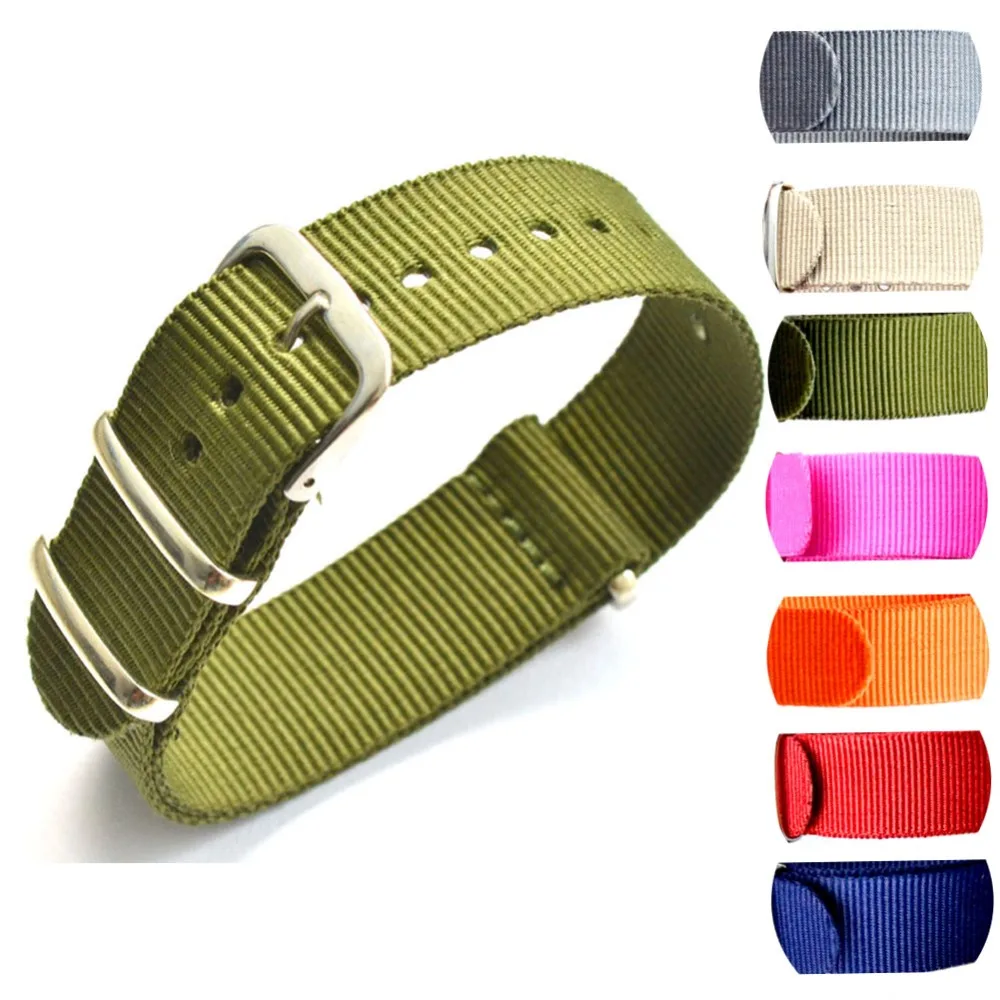 100PCS Heavy duty nylon straps 24mmNylon Watch band NATO strap zulu strap watch strap ring buckle 