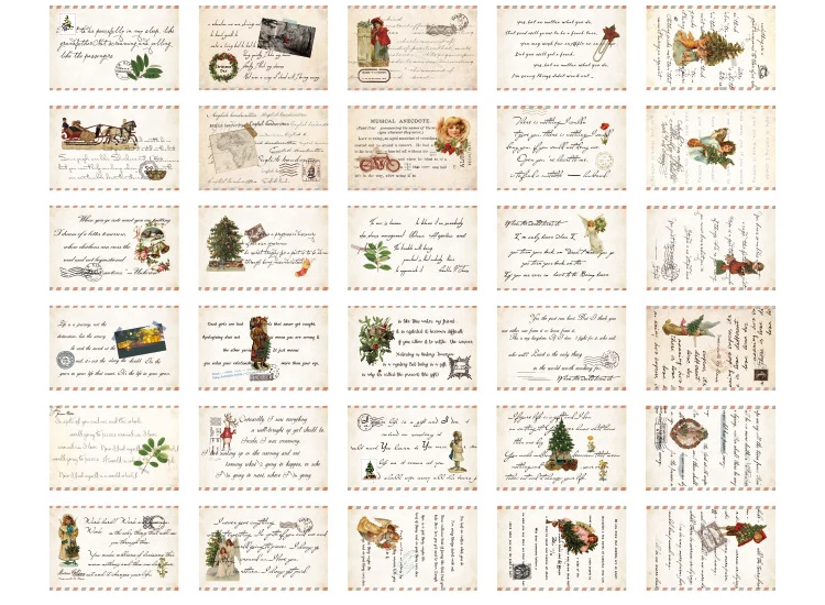 30 шт Рождественская старая открытка с рассказом как вечерние приглашения Поздравительные Открытки Подарочные открытки Рождественская открытка