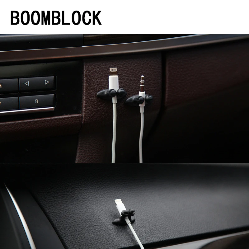 

BOOMBLOCK 8pcs/set Car Home Phone Wire Clip Stickers For Mazda 3 6 Toyota Avensis C-HR Peugeot 307 407 308 Alfa Romeo 159