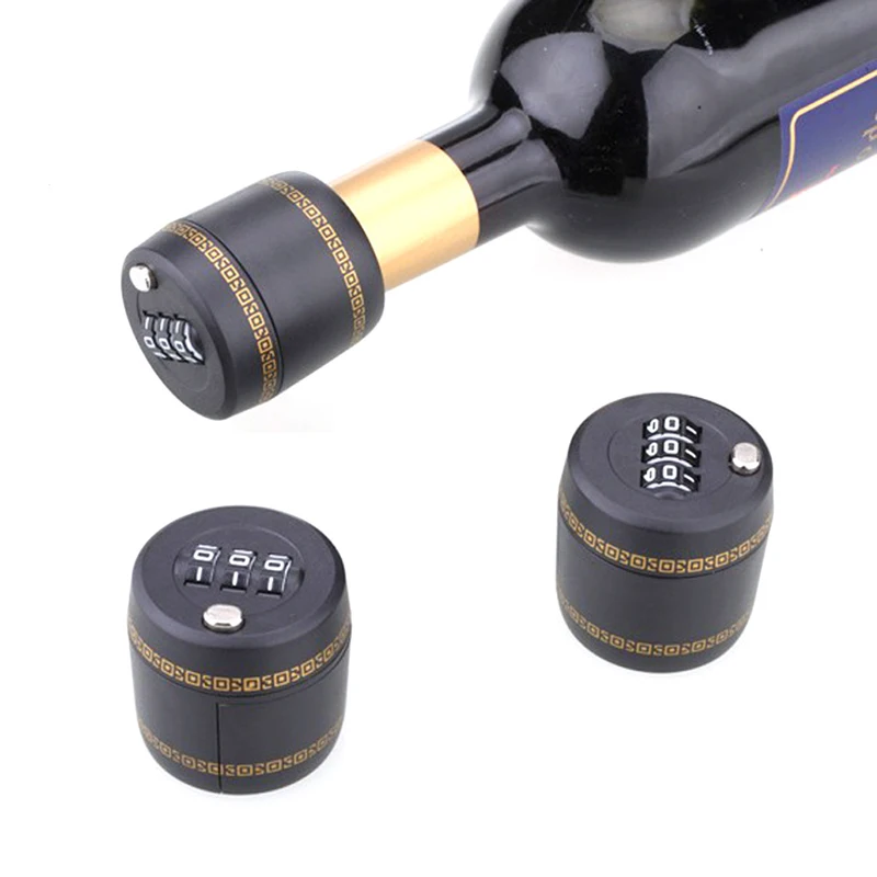 

Password Lock Smart Plastic Wine Bottle Lock Anti-theft Lock Round Lock Hardware Vacuum Plug Wine Stopper Preservation Device