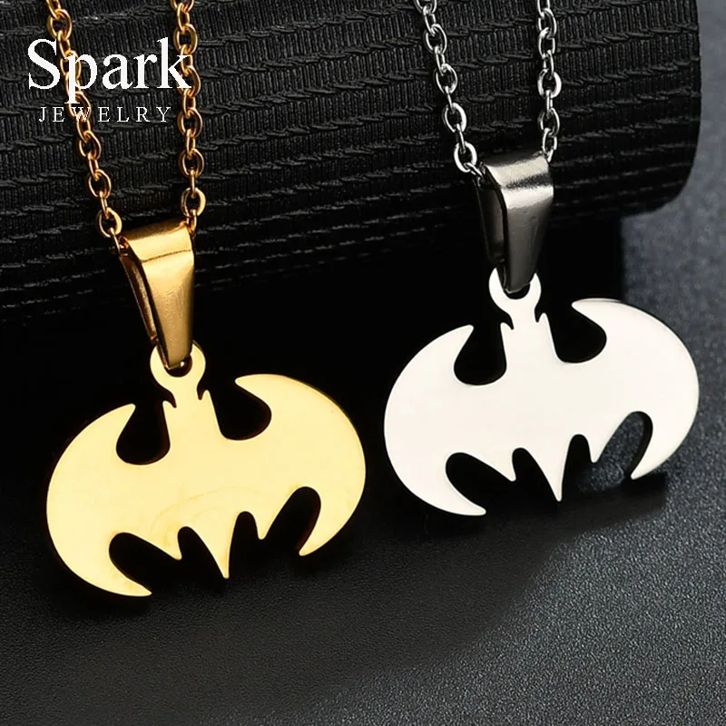 High Quality 316L Stainless Steel Batman Pendant Necklace For Women