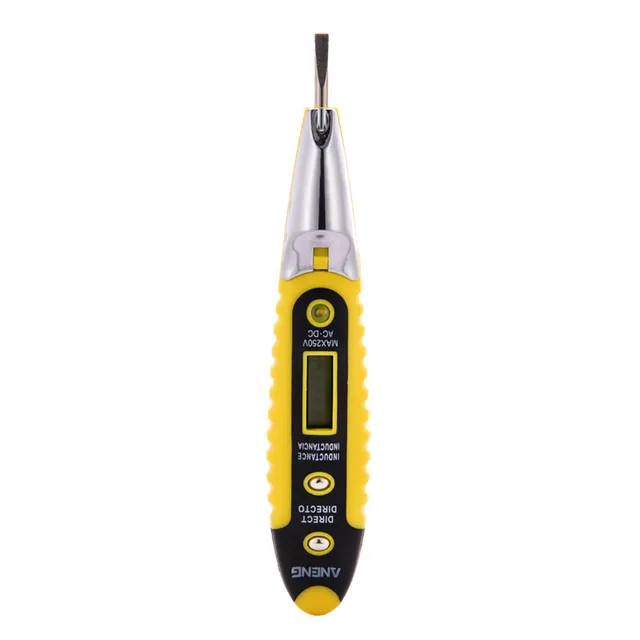 AC01B Digital Electrical Multi-sensor 12-250V AC DC Digital Measure Voltage Detector Tester Test Pen LED Light Electric Sensor AC01B Digital Electrical Multi-sensor 12-250V AC DC Digital Measure Voltage Detector Tester Test Pen LED Light Electric Sensor