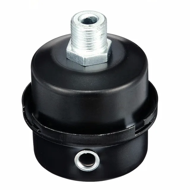 1pc 5/8" Air Compressor Intake Filter 16mm Thread Metal Noise Air