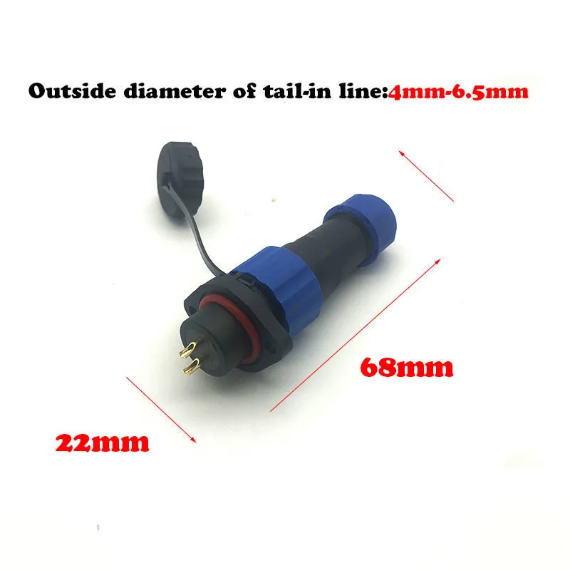 

SD13 Male parent pair 2/3/4/5/6/7Pin IP68 Small waterproof aviation plug flange socket two hole concealed