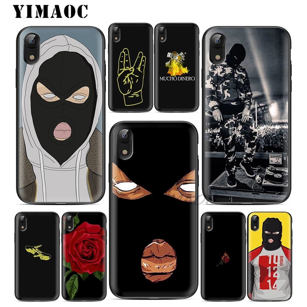 

YIMAOC Kalash Criminel Rapper Soft TPU Black Silicone Case for iPhone X or 10 8 7 6 6S Plus 5 5S SE Xr Xs Max