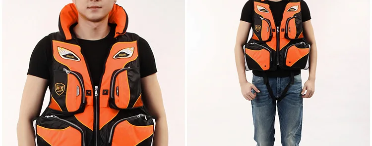 Rocha Pesca Colete Salva-vidas Adulto Profissional Portátil Multi-bolso 14 Rocha pesca colete salva-vidas pesca adulto profissional