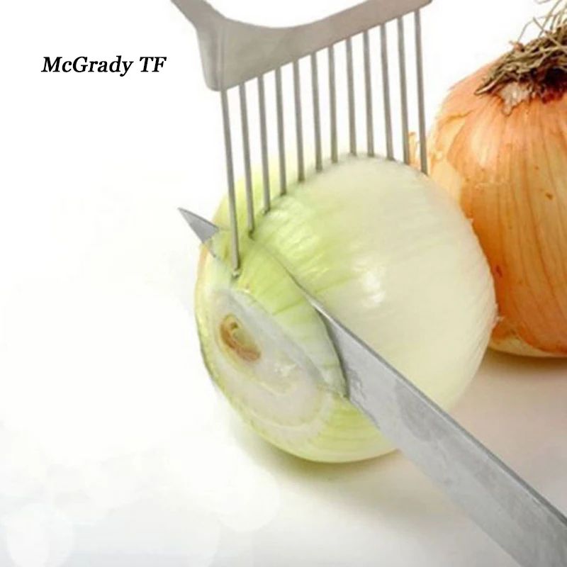 2Pc Oignon Tomate Légumes Trancheuse Coupe aide Guide support de tranchage Cutter Gadget