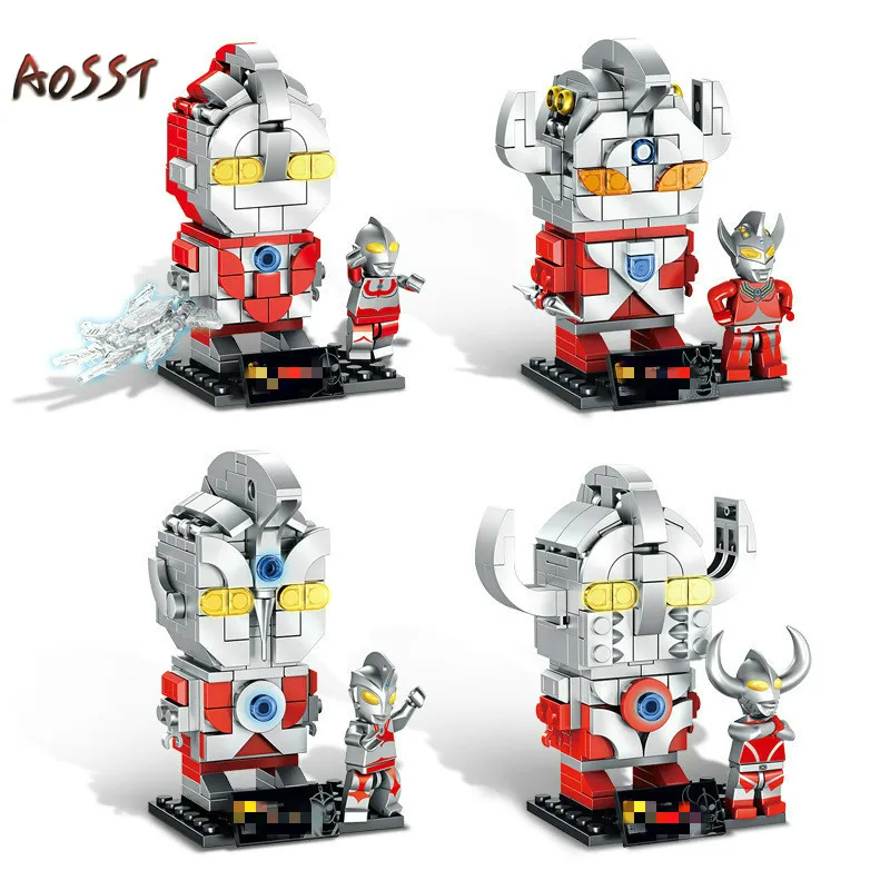 

Ultraman Edition First Generation Taro Big Head Altmann Plug-in Intelligent Building Block Toys Garage Kit Action Figures Model