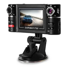 F30 2.7 дюймов Автомобильный ВИДЕОРЕГИСТРАТОР Видеокамеры Управлять Рекордер HD с Двумя Объективами Приборной Панели Автомобиля Видеокамера