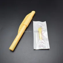 Желтая профессиональная пластиковая ручная Татуировка ручка Перманентный макияж ручка для бровей губ