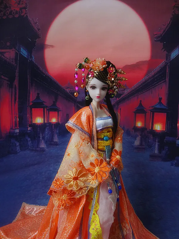 32 см ручной работы Древние китайские куклы винтажные восточные BJD куклы с 3D реалистичные глаза Diao Chan серии сувенир подарки для девочки