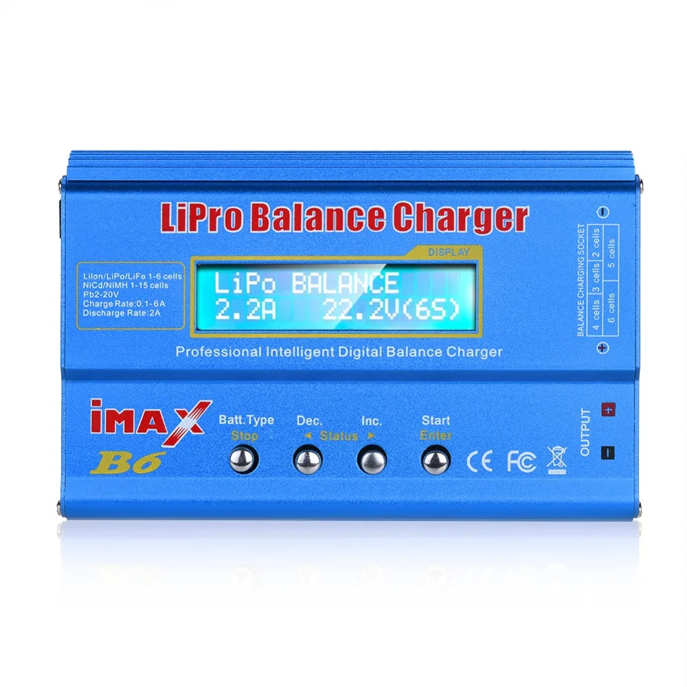 HTRC iMAX B6 80 Вт Зарядное устройство Lipo NiMh Li-Ion Ni-Cd цифровой RC IMAX B6 Lipro баланс зарядное устройство Dis зарядное устройство+ 15 В 6A адаптер