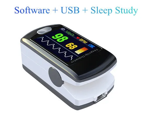 

Pulse oximeter CMS50E, CE and FDA approved Blood Oxygen Oxymetry, SPO2 monitor with software + USB + sleep study