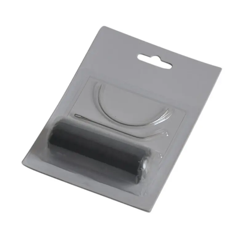 

1 Roll Thread+3 Pcs Curved Hair Ventilating needle(C J I Type) For Making Wig Professional Extensions Knitting Tools
