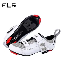 FLR Велоспорт самоблокирующиеся обувь Триатлон Professional дышащий Сверхлегкий дорожный велосипед обувь гонки спортивные велосипедный СПО