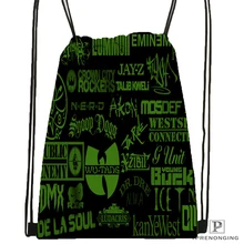 Custom Wu Tang Clan Drawstring Backpack Bag Cute Daypack Kids Satchel (Black Back) 31x40cm#180531-03-51