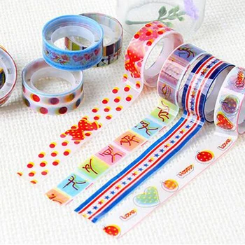 

3pcs Washi Tape Color Decoration Love Diary Desk Organizer Art Office Accessories Random